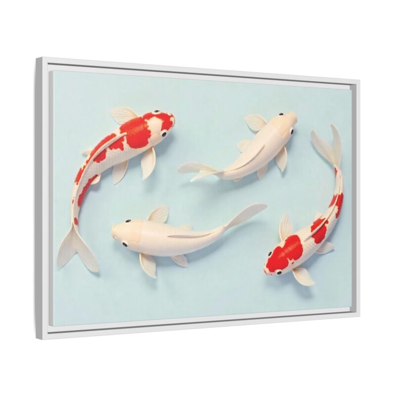 Canvas Print - Colorful Koi Fish Swimming in Minimalist Style - Image 87