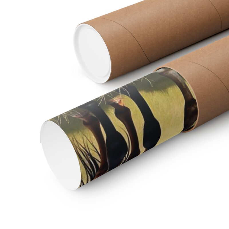 Matte Vertical Posters of Three Horses in a Grassy Field: Brown, Gray, and Chestnut - Image 4