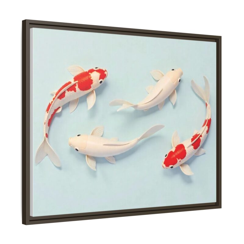 Canvas Print - Colorful Koi Fish Swimming in Minimalist Style - Image 127