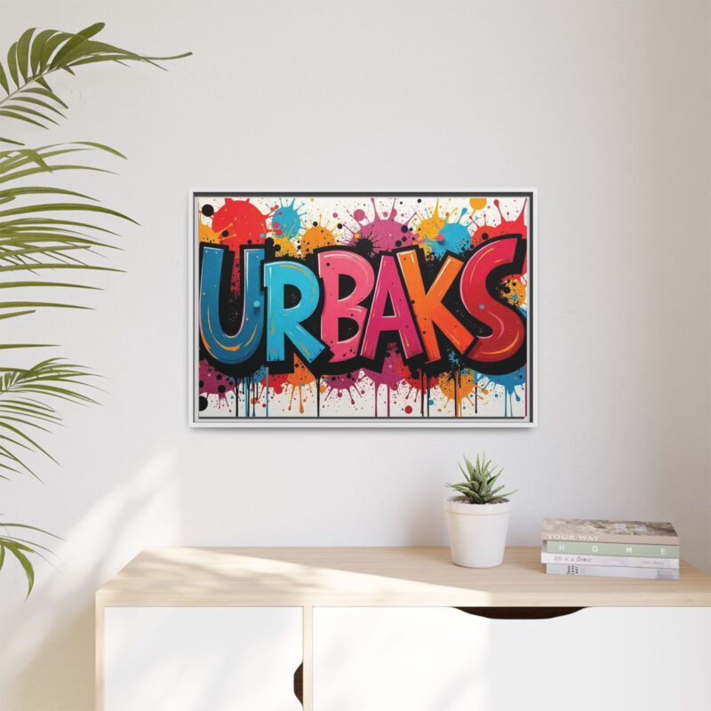Canvas Wall Art  urban graffiti style with bold and colorful splatters - Image 88