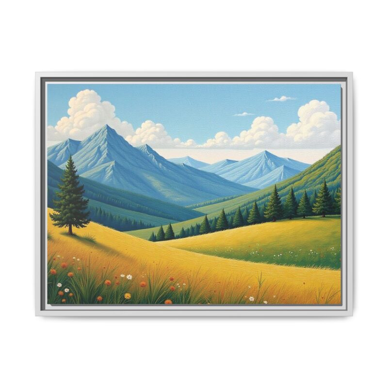 Canvas Prints - Impasto Landscapes: Textured Mountains, Fields, Water - Image 78