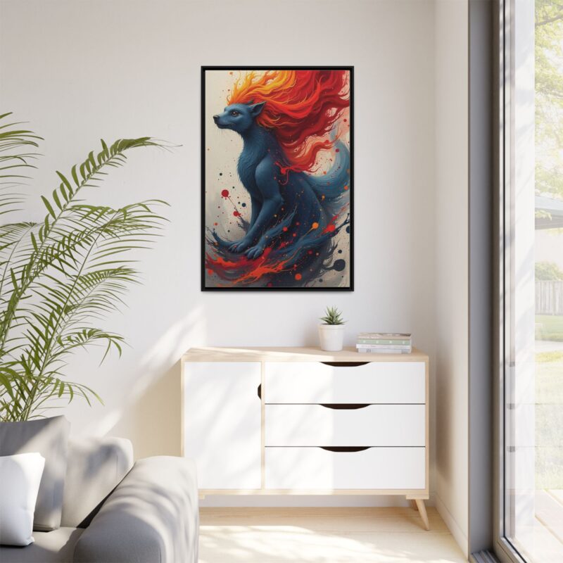 Matte Canvas, Framed  Joyful Chaos: Vibrant Colors and Energetic Expression of Happiness - Image 33