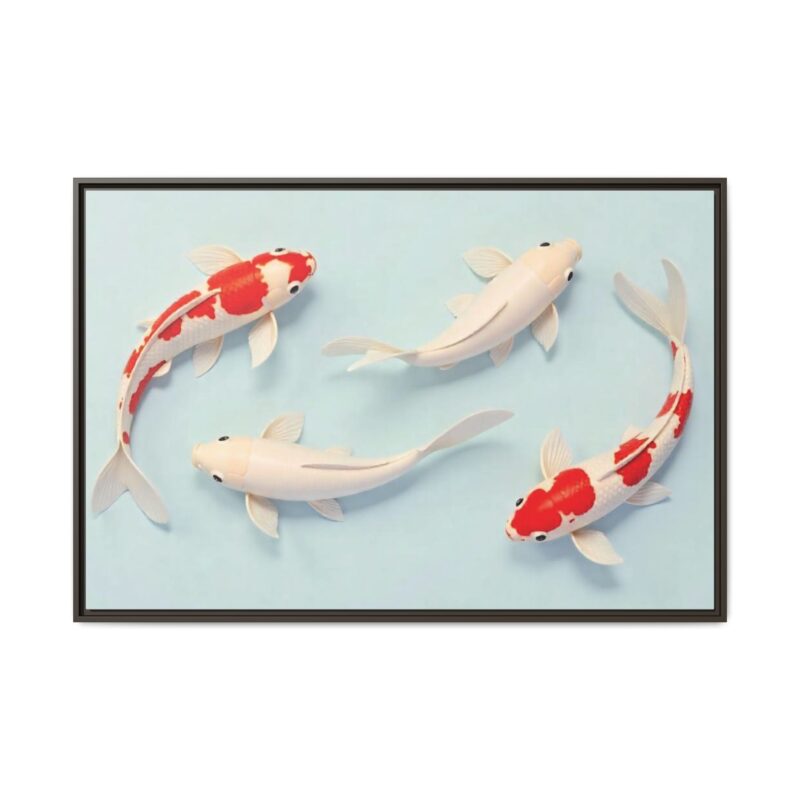 Canvas Print - Colorful Koi Fish Swimming in Minimalist Style - Image 114
