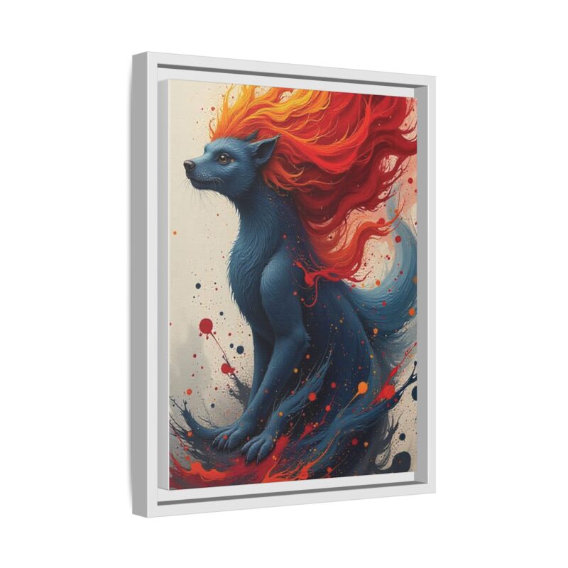 Matte Canvas, Framed  Joyful Chaos: Vibrant Colors and Energetic Expression of Happiness - Image 63