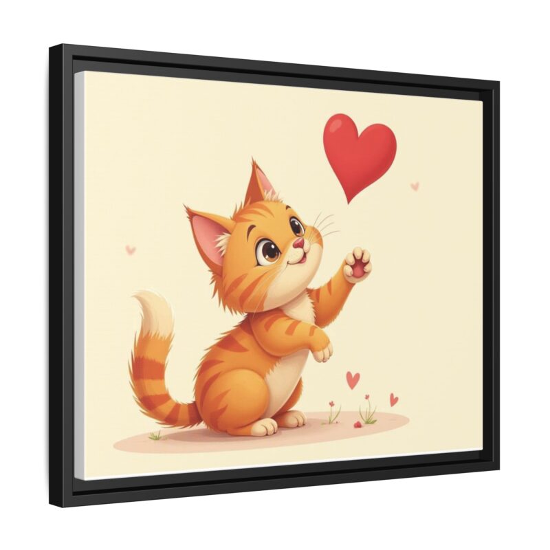 Canvas Print Wall Art - Cartoon Cat Paw Reaching Heart - Image 19