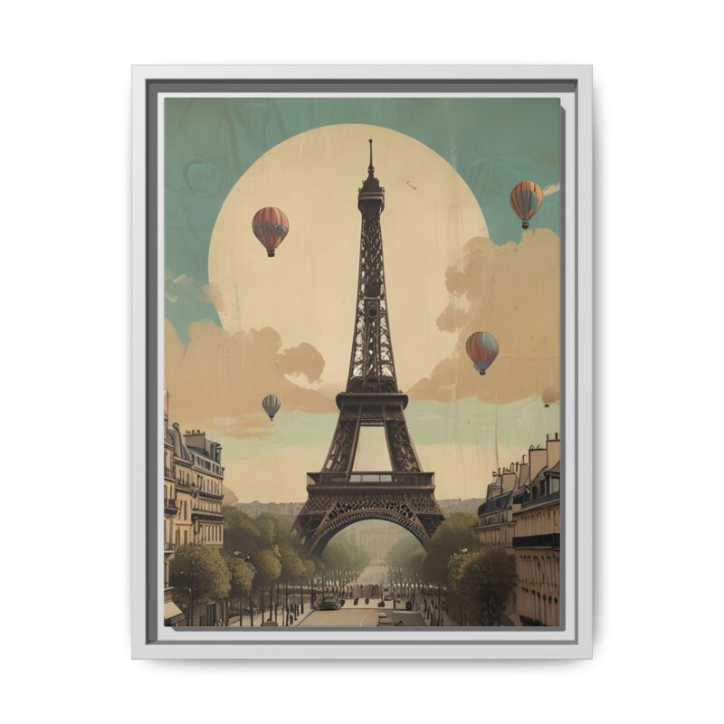 Romantic Vintage Paris Canvas Art Nouveau Typography - Image 45