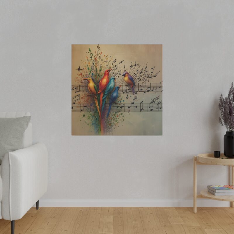 Canvas Wall Art Birds Music Harmony Abstract Design - Image 101