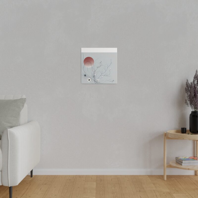 Serenity in Bloom: Japanese Floral Abstract Wall Art - Image 43