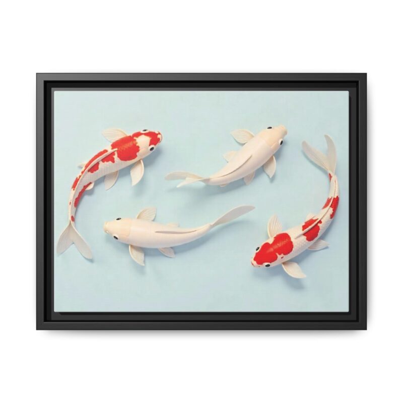 Canvas Print - Colorful Koi Fish Swimming in Minimalist Style - Image 14