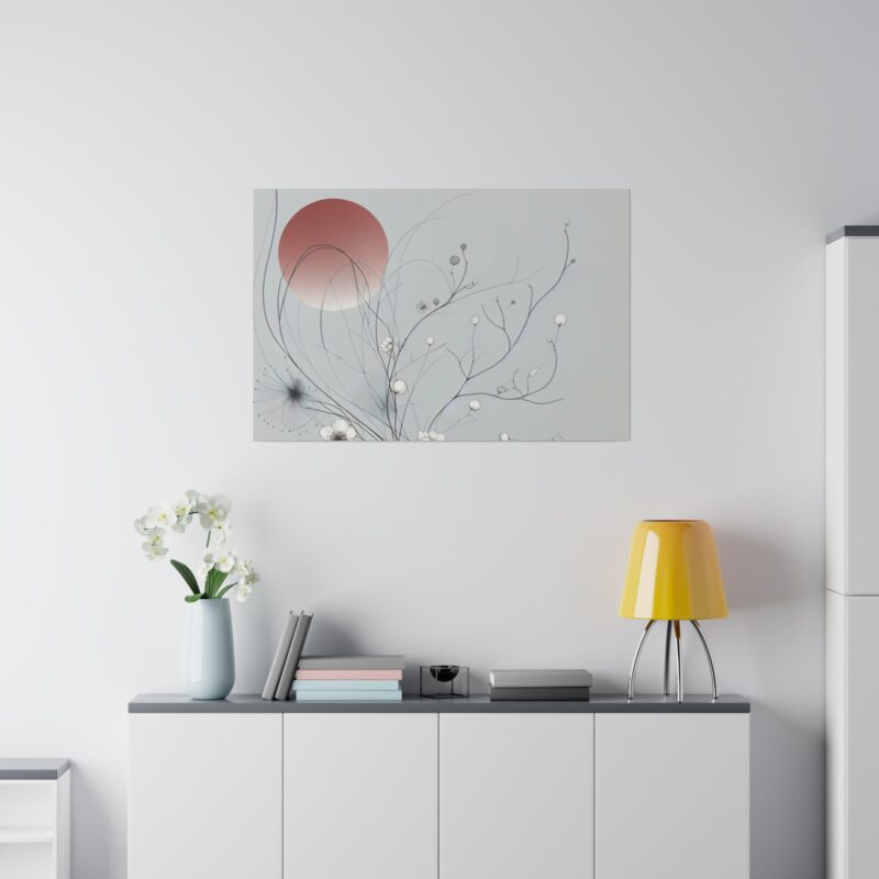 Serenity in Bloom: Japanese Floral Abstract Wall Art - Image 32