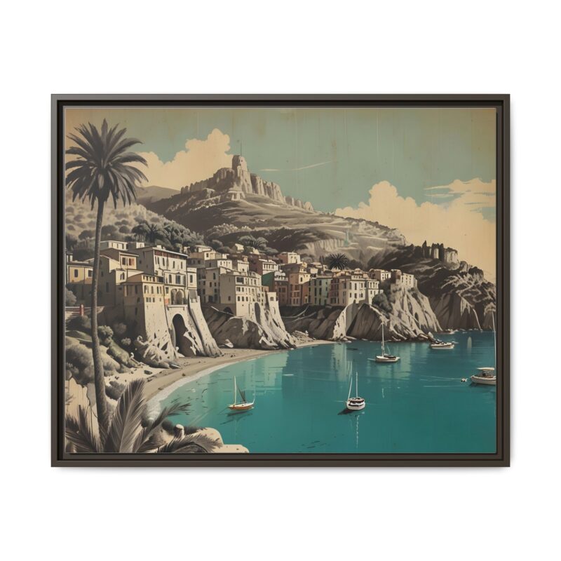 Retro Italian Riviera Travel Poster with Bold Typography Wall Art - Image 126