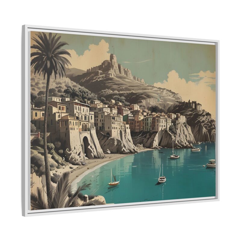 Retro Italian Riviera Travel Poster with Bold Typography Wall Art - Image 111