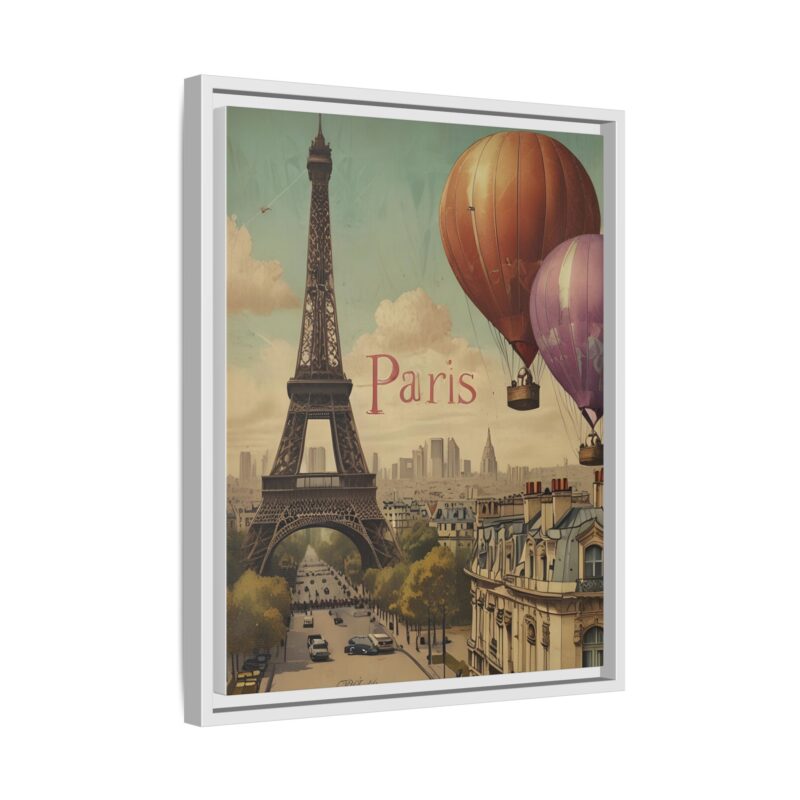 Pastel Eiffel Tower Travel canvas art of Nouveau Typography - Image 70
