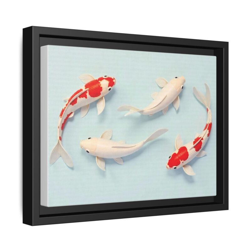 Canvas Print - Colorful Koi Fish Swimming in Minimalist Style - Image 7