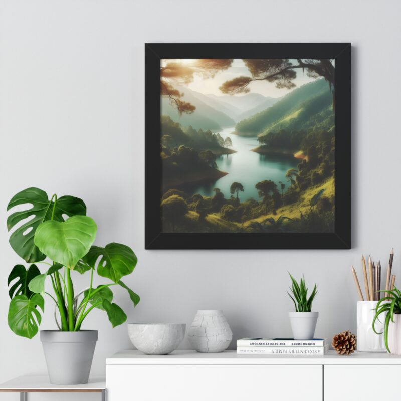 Mountain Majesty: Canvas Wall Art of a Peaceful Stream and River for Living Room and Office Décor" - Image 4