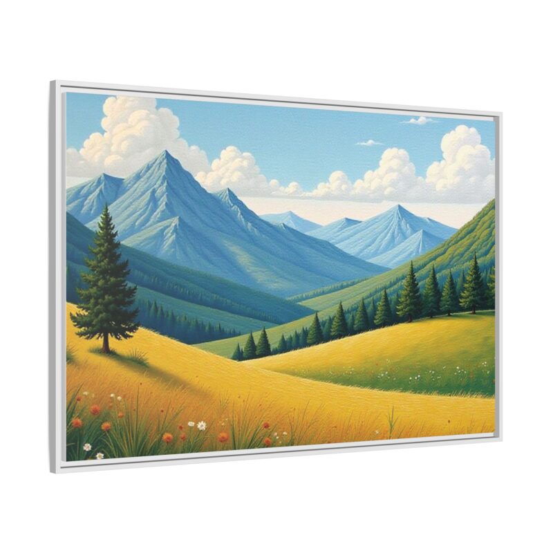 Canvas Prints - Impasto Landscapes: Textured Mountains, Fields, Water - Image 119