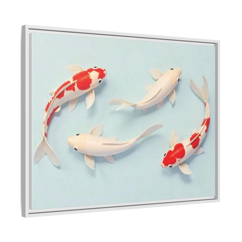Canvas Print - Colorful Koi Fish Swimming in Minimalist Style - Image 102