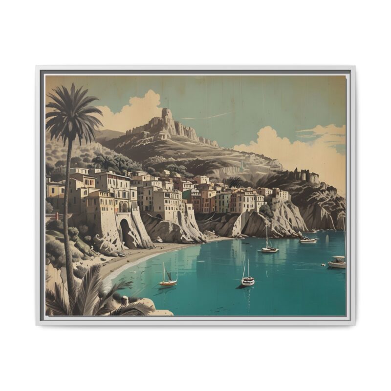 Retro Italian Riviera Travel Poster with Bold Typography Wall Art - Image 130