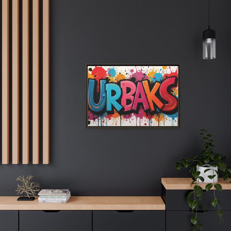 Canvas Wall Art  urban graffiti style with bold and colorful splatters - Image 95