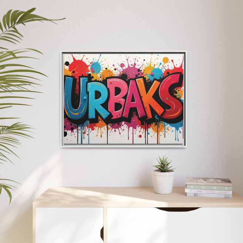 Canvas Wall Art  urban graffiti style with bold and colorful splatters - Image 94