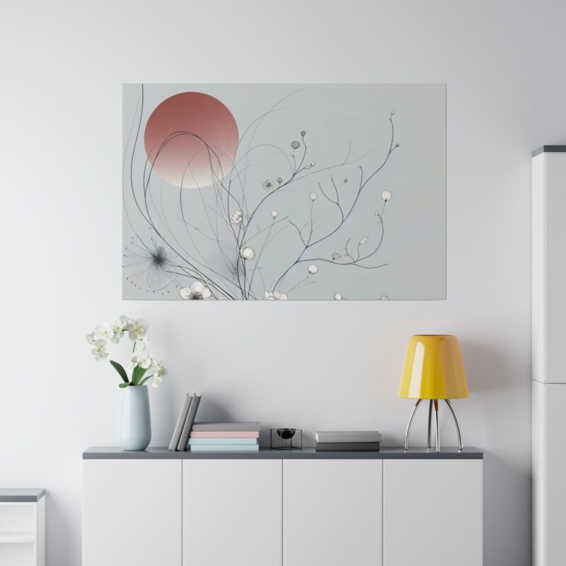 Serenity in Bloom: Japanese Floral Abstract Wall Art - Image 40