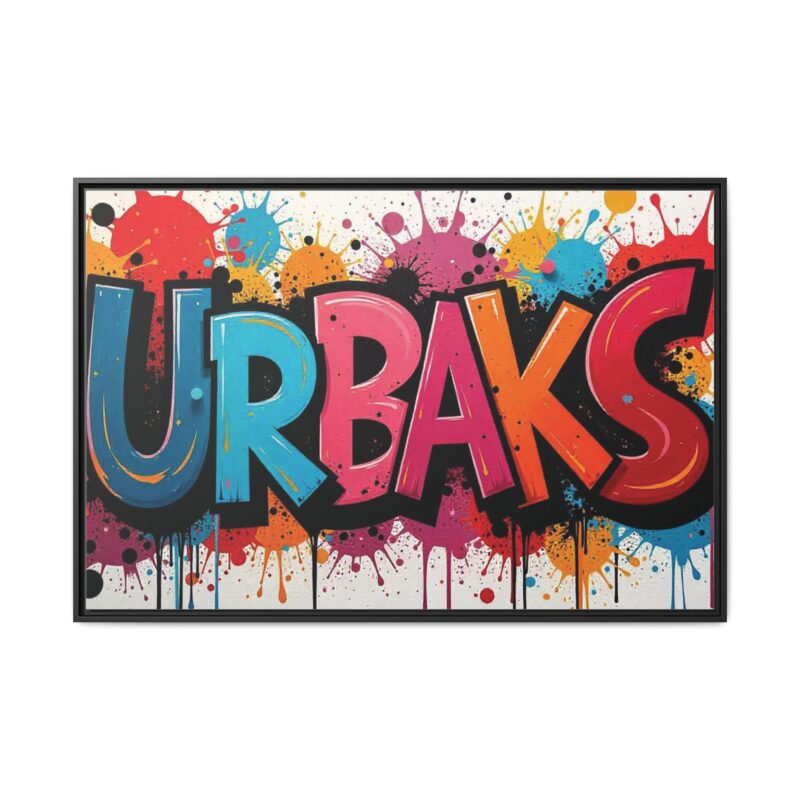 Canvas Wall Art  urban graffiti style with bold and colorful splatters - Image 2