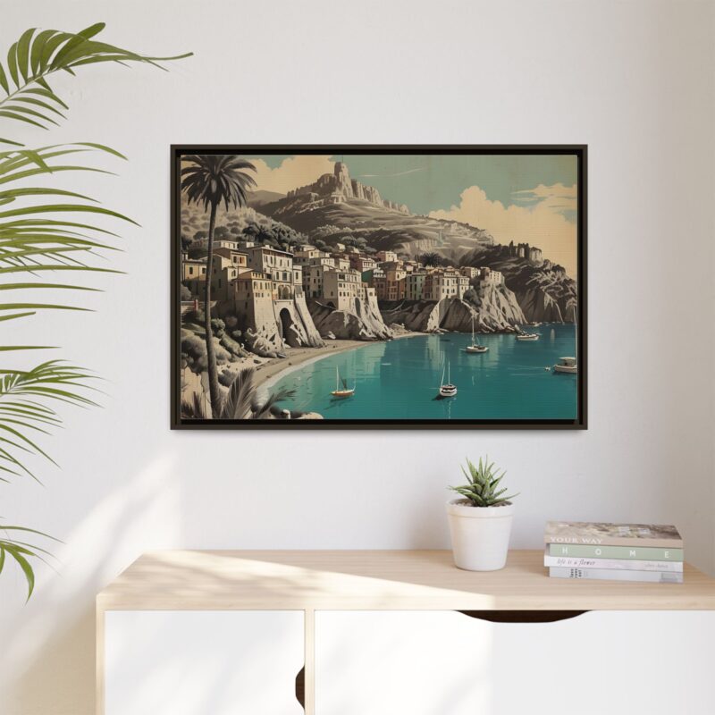Retro Italian Riviera Travel Poster with Bold Typography Wall Art - Image 95