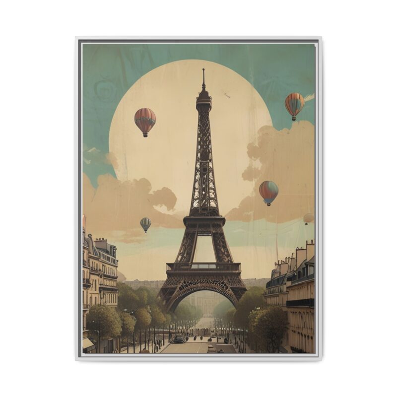 Romantic Vintage Paris Canvas Art Nouveau Typography - Image 77