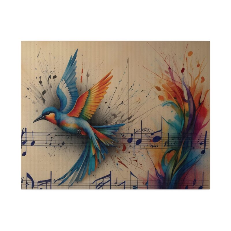 Canvas Wall Art - Minimalist Bird and Music Art: Perfect for Nature Lovers - Image 6