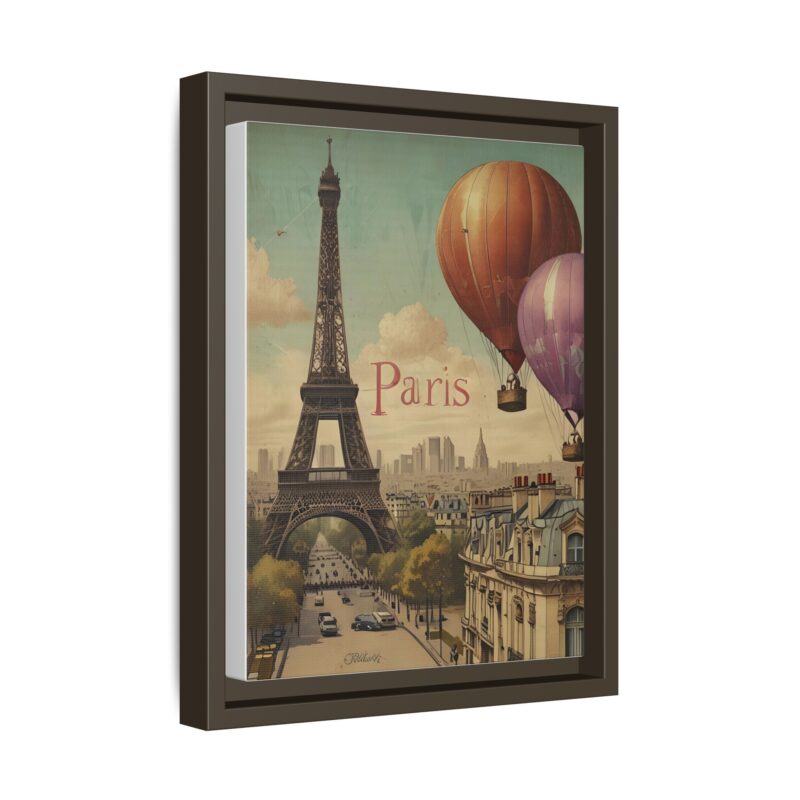 Pastel Eiffel Tower Travel canvas art of Nouveau Typography - Image 42