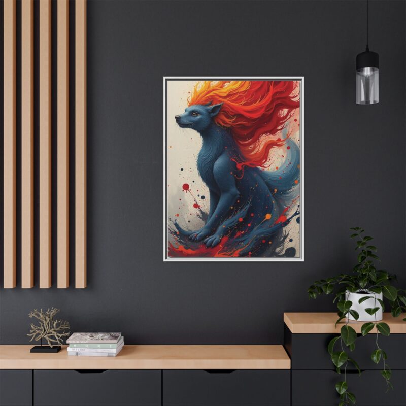 Matte Canvas, Framed  Joyful Chaos: Vibrant Colors and Energetic Expression of Happiness - Image 112