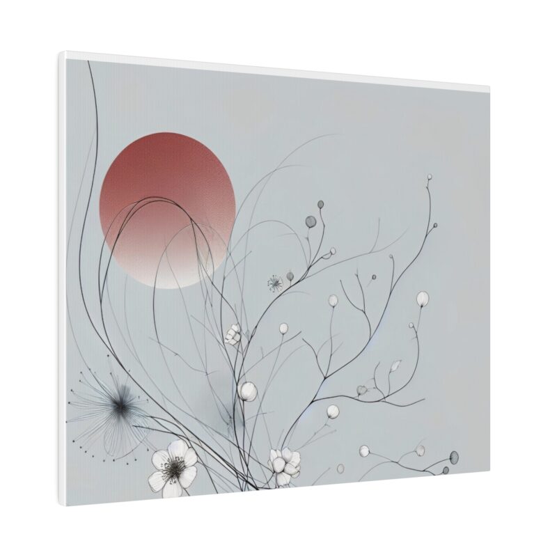 Serenity in Bloom: Japanese Floral Abstract Wall Art - Image 92
