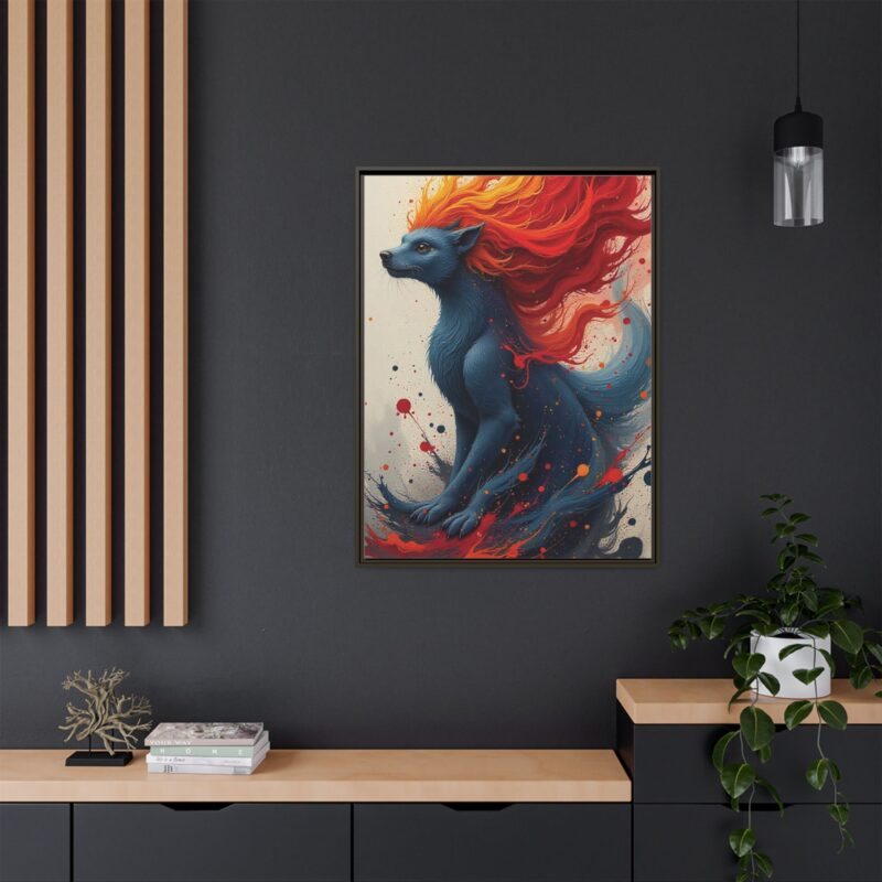 Matte Canvas, Framed  Joyful Chaos: Vibrant Colors and Energetic Expression of Happiness - Image 108