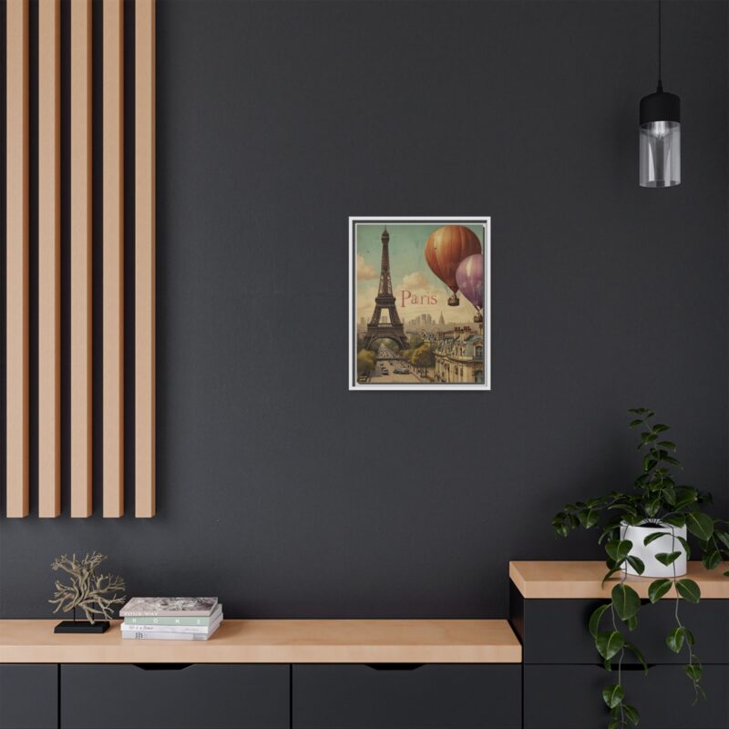 Pastel Eiffel Tower Travel canvas art of Nouveau Typography - Image 72
