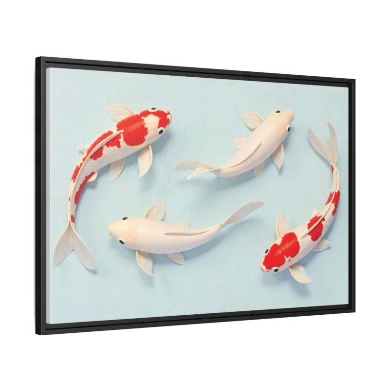 Canvas Print - Colorful Koi Fish Swimming in Minimalist Style - Image 35