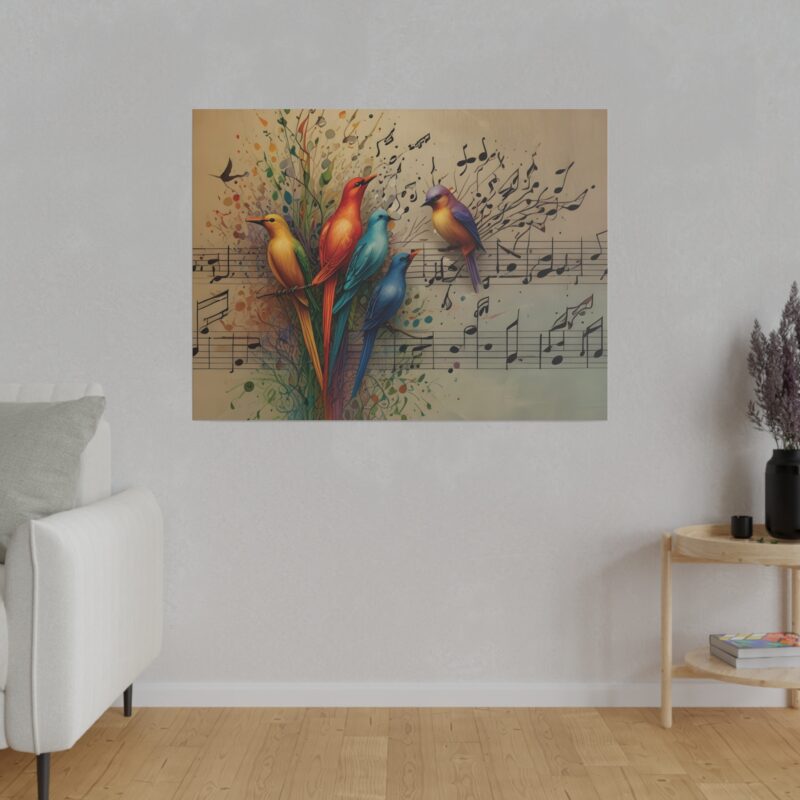 Canvas Wall Art Birds Music Harmony Abstract Design - Image 36