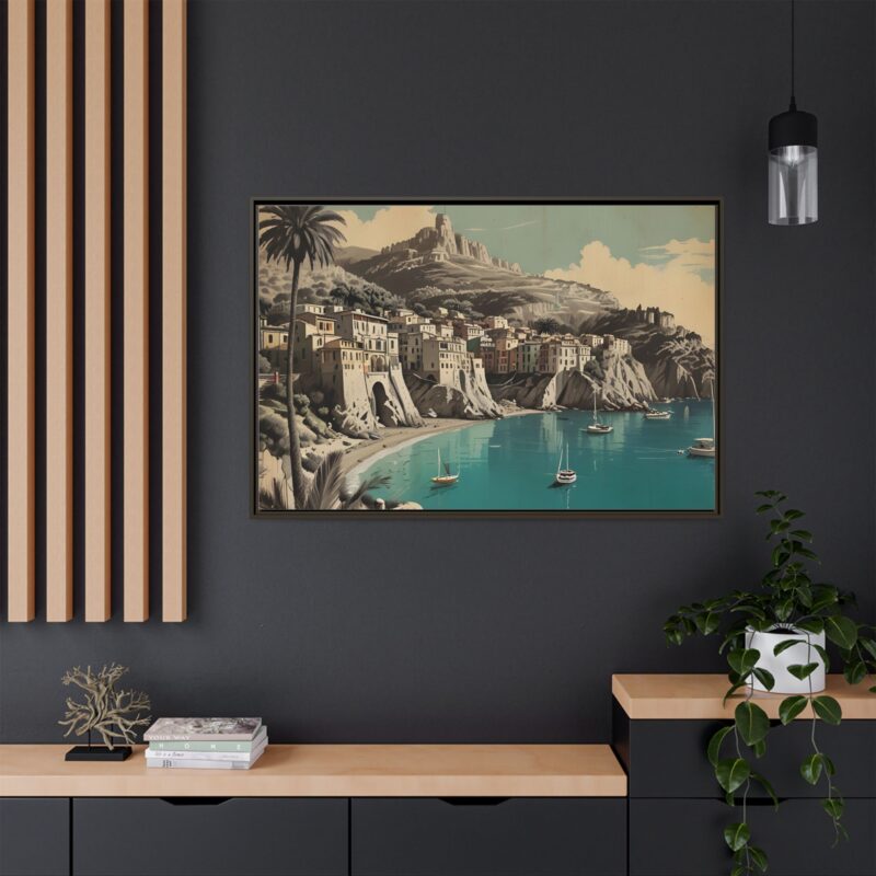 Retro Italian Riviera Travel Poster with Bold Typography Wall Art - Image 116
