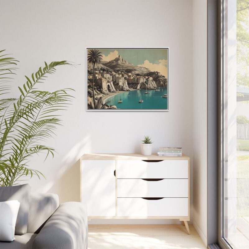 Retro Italian Riviera Travel Poster with Bold Typography Wall Art - Image 109