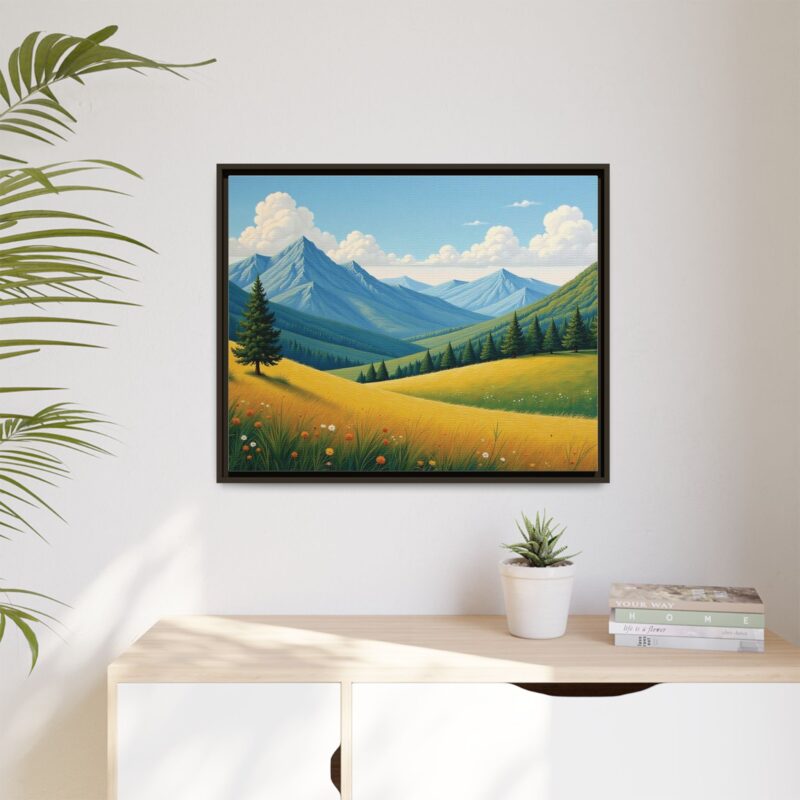 Canvas Prints - Impasto Landscapes: Textured Mountains, Fields, Water - Image 128