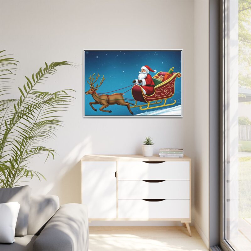 Canvas Print - Traditional Sleigh Ride Santa Claus Christmas Wall Art - Image 72