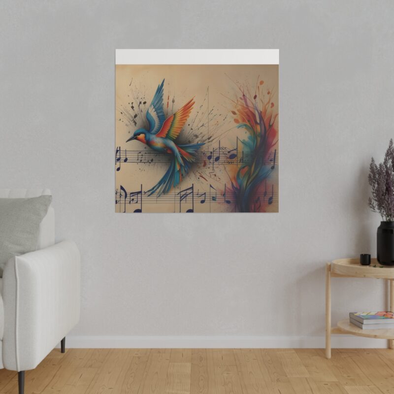 Canvas Wall Art - Minimalist Bird and Music Art: Perfect for Nature Lovers - Image 52