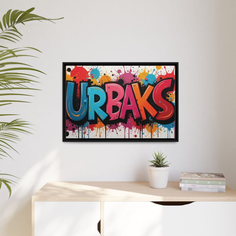 Canvas Wall Art  urban graffiti style with bold and colorful splatters - Image 28