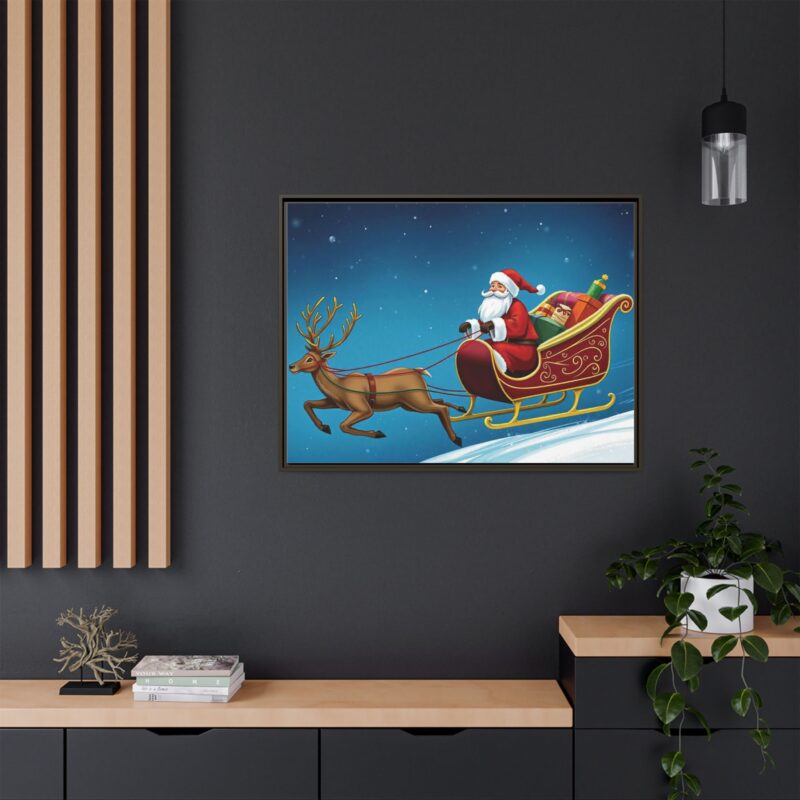Canvas Print - Traditional Sleigh Ride Santa Claus Christmas Wall Art - Image 57