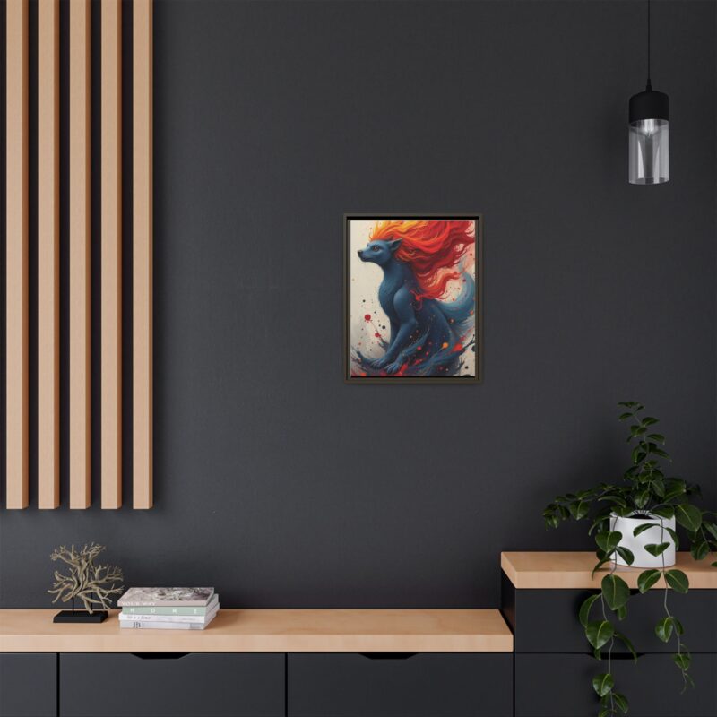 Matte Canvas, Framed  Joyful Chaos: Vibrant Colors and Energetic Expression of Happiness - Image 68