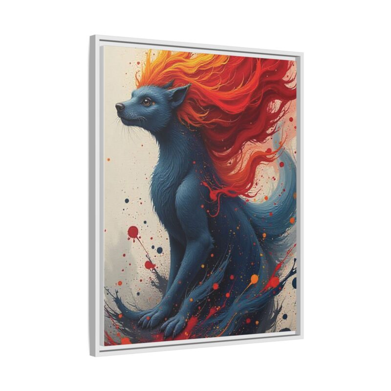 Matte Canvas, Framed  Joyful Chaos: Vibrant Colors and Energetic Expression of Happiness - Image 131