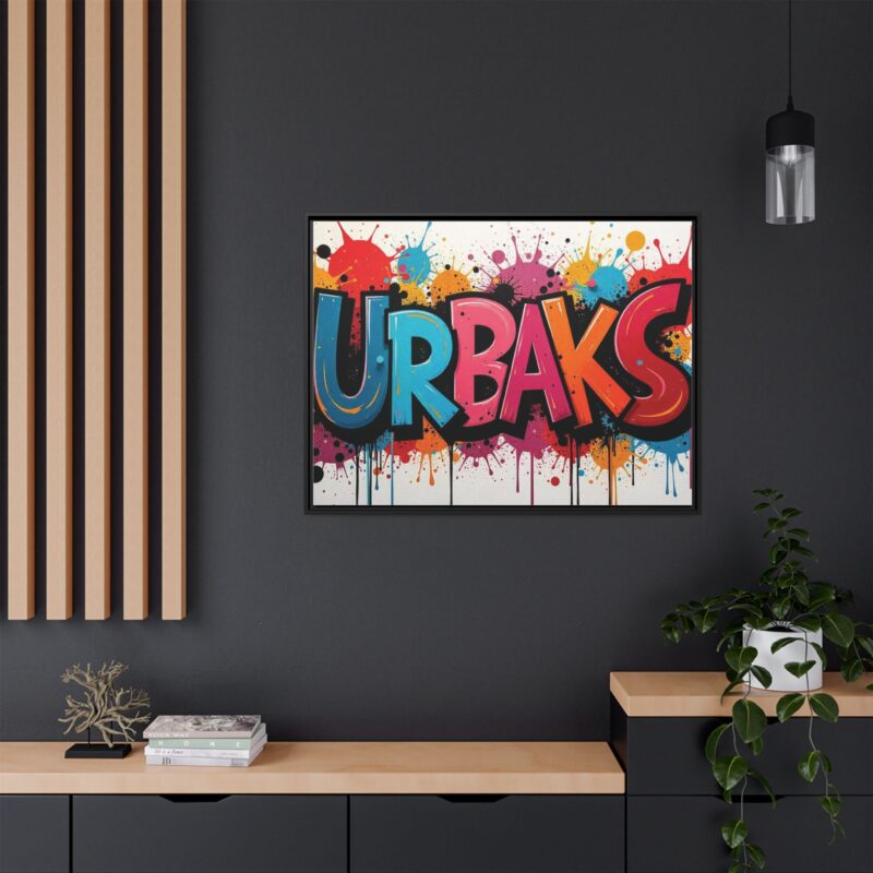 Canvas Wall Art  urban graffiti style with bold and colorful splatters - Image 37
