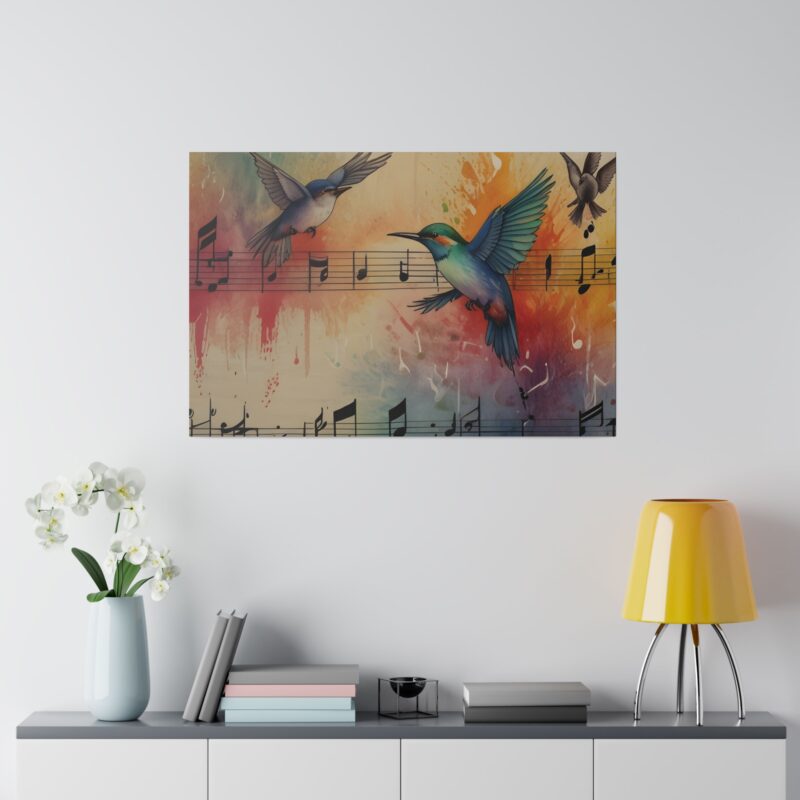 Vibrant Digital Abstract Art with Nature and Bird Elements
