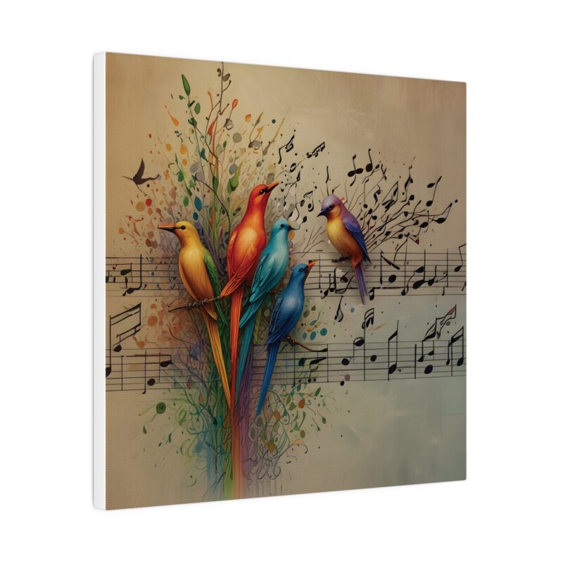 Canvas Wall Art Birds Music Harmony Abstract Design - Image 86