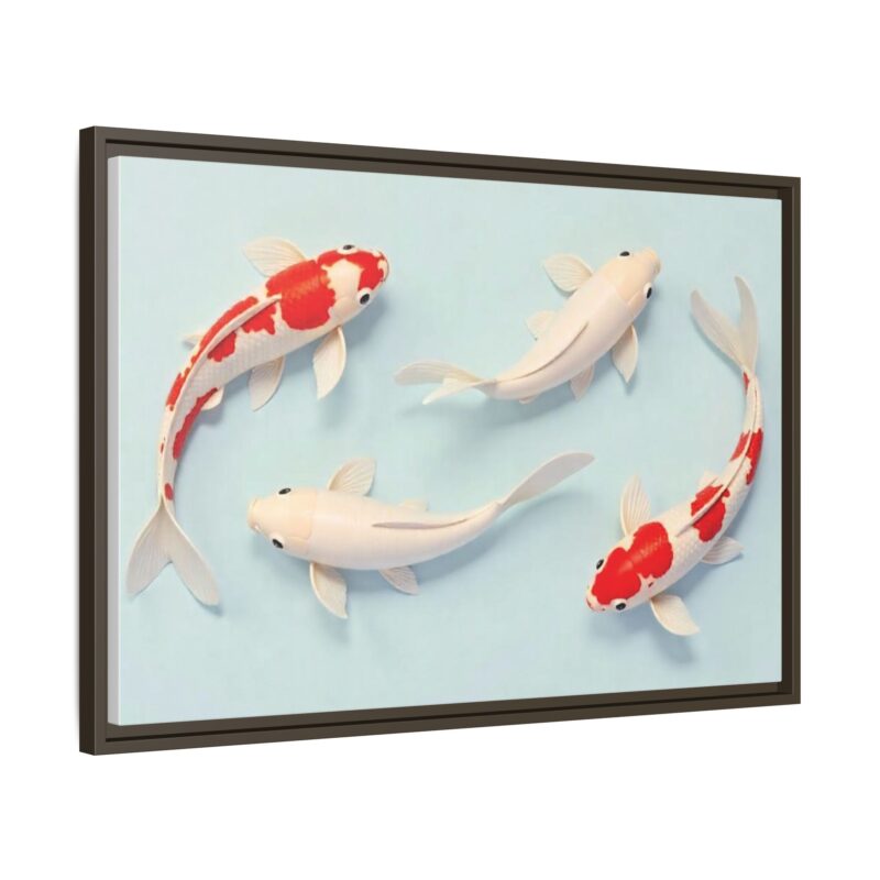 Canvas Print - Colorful Koi Fish Swimming in Minimalist Style - Image 83