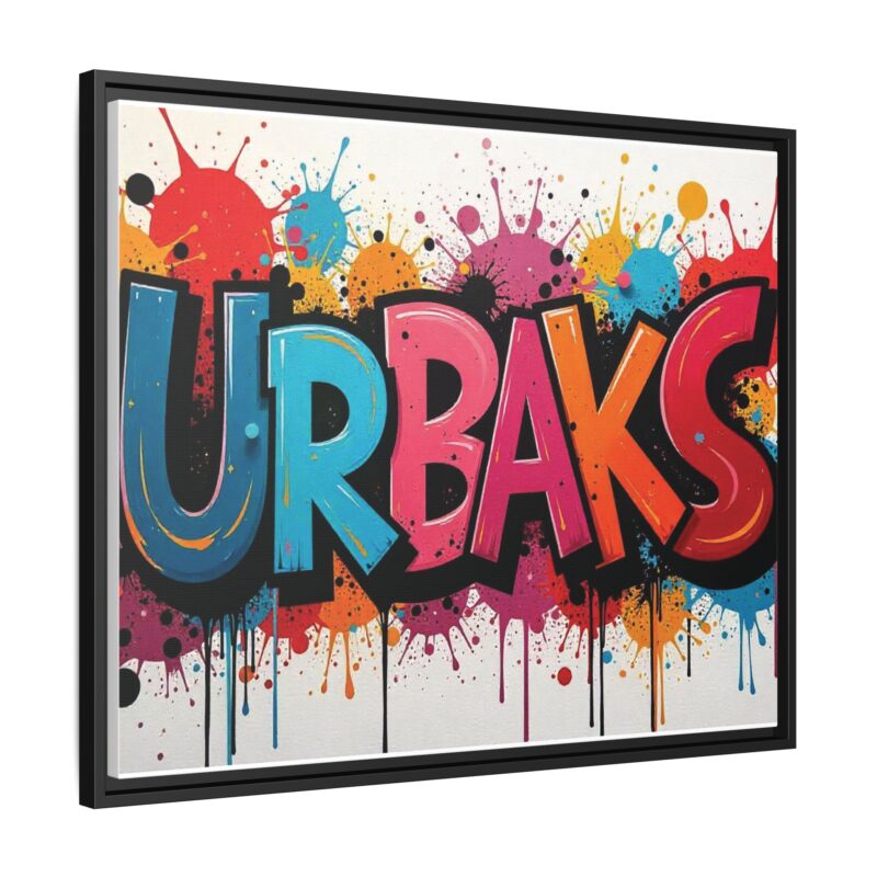Canvas Wall Art  urban graffiti style with bold and colorful splatters - Image 123